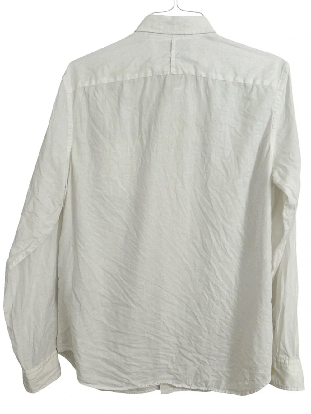 Banana Republic Camden Fit White 100% Linen Button-Down Shirt. Size Medium.